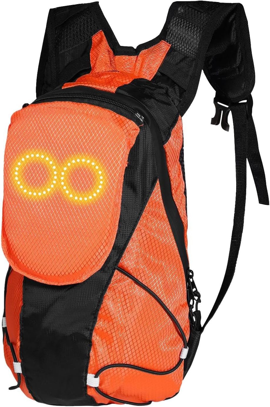 Plecak motocyklowy LED Lumaro, zwiększa widoczność i bezpieczeństwo nocą.