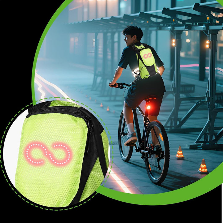 Miejski plecak motocyklowy LED, dla bezpiecznej jazdy po mieście i dojazdów.