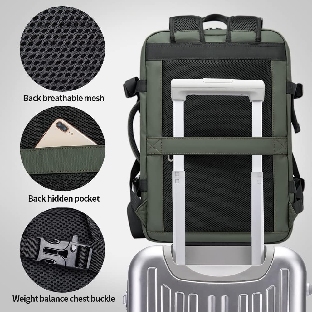 Plecak 26-45L, wodoodporny, na laptopa, z oddzielną komorą na buty lub brudne ubrania.