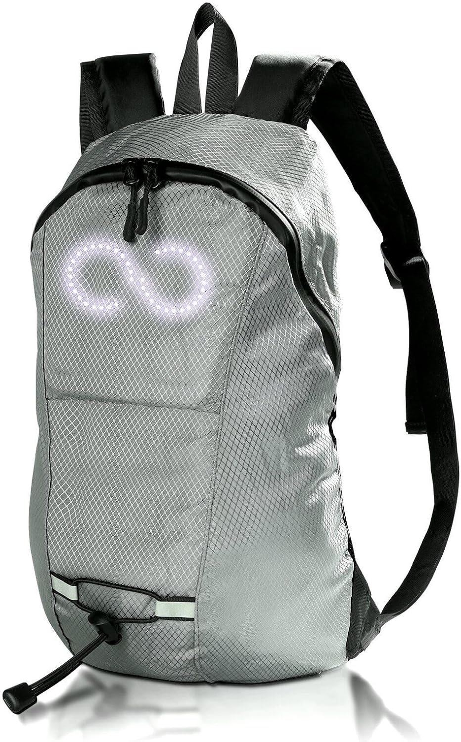 Plecak podróżny LED Nexora, wodoodporny, świecący w nocy, z efektem audio-reaktywnym, unisex.