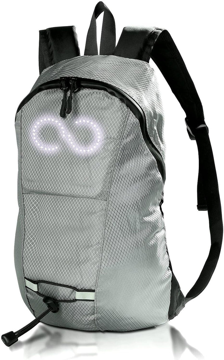 Plecak podróżny LED Nexora, wodoodporny, świecący w nocy, z efektem audio-reaktywnym, unisex.