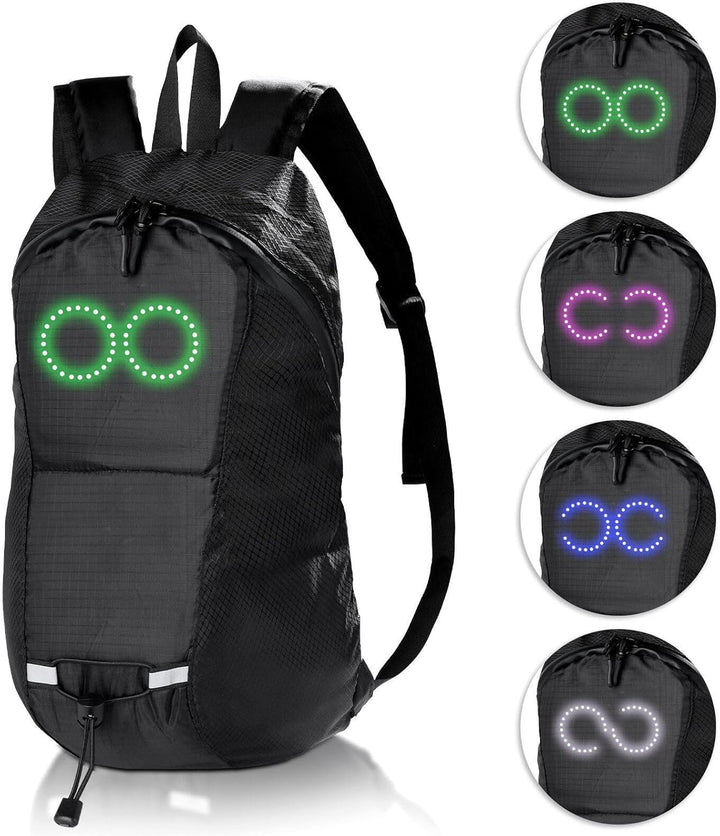 Unisex plecak na laptopa/podróże, wodoodporny, z interaktywnym podświetleniem LED Nexora.