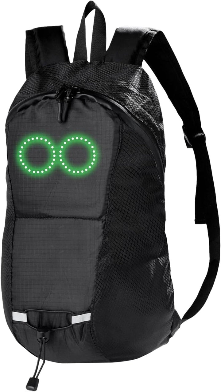Stylowy plecak LED Nexora, wodoodporny, z funkcją audio-reaktywną, idealny do wyróżnienia się.