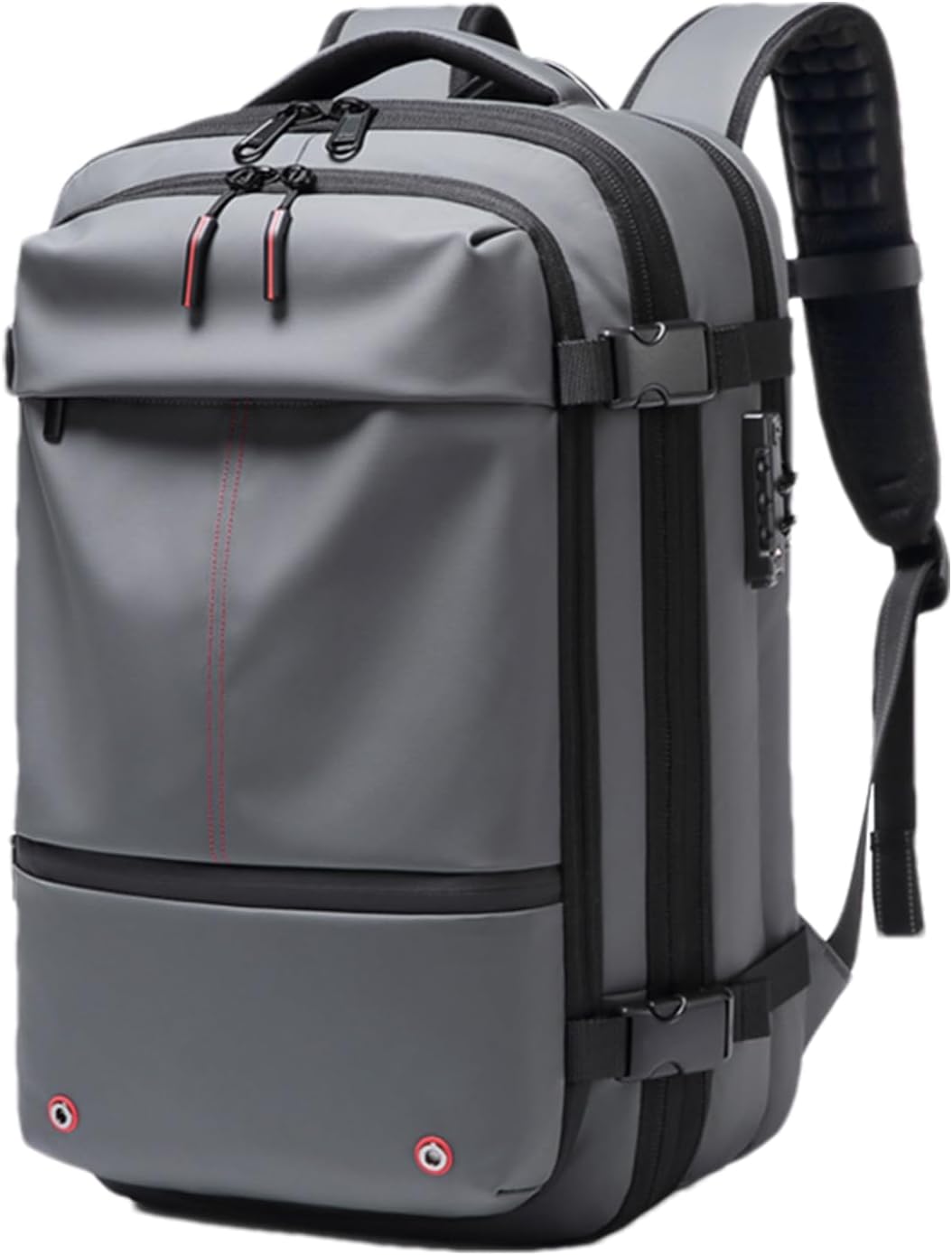Stylowy plecak unisex 60L, wodoodporny, z kompresją, idealny dla każdego podróżnika i na laptopa.
