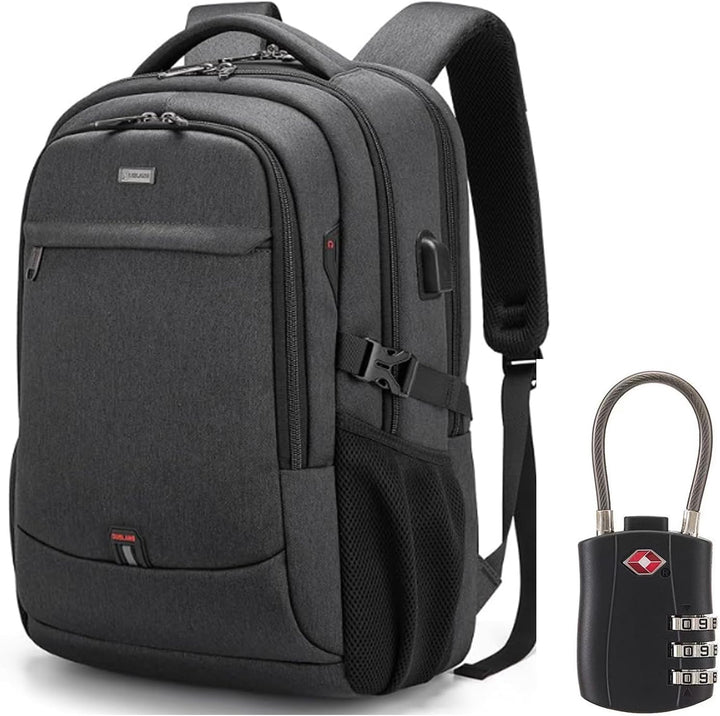 Plecak podróżny unisex na laptopa z USB, wodoodporny, idealny do miasta.