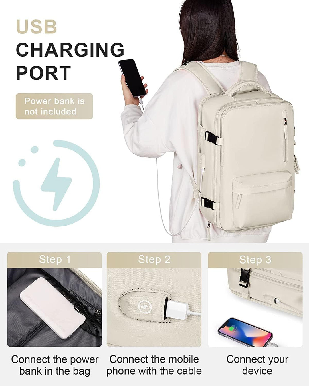 Wodoodporny plecak z organizerem, miejscem na laptopa 14", portem USB – idealny na codzienne dojazdy.