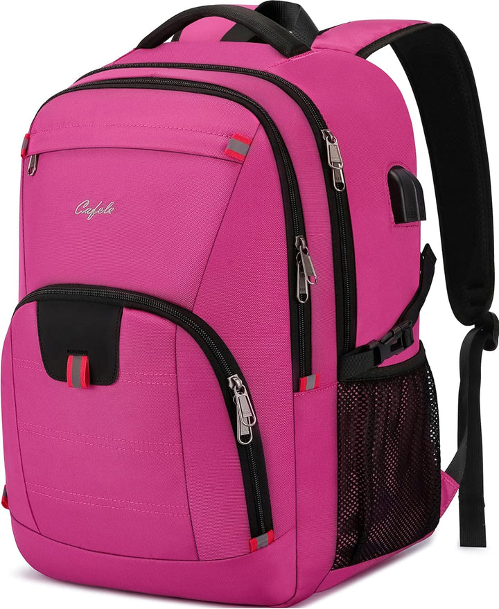 Stylowy plecak unisex na laptopa z systemem antykradzieżowym i portem USB do ładowania urządzeń.