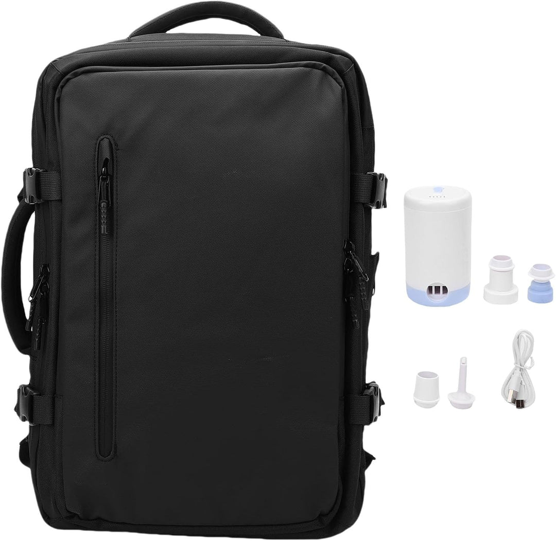 Plecak turystyczny Dravion 56-75L z pompą do kompresji próżniowej. Idealny na wyjazdy i camping. Rozszerzalny, unisex.