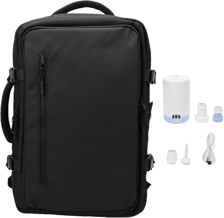 Plecak turystyczny Dravion 56-75L z pompą do kompresji próżniowej. Idealny na wyjazdy i camping. Rozszerzalny, unisex.
