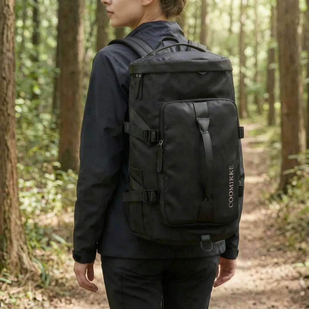 Plecak turystyczny sportowy z komorą na buty, duża pojemność, idealny na trekking i podróże.