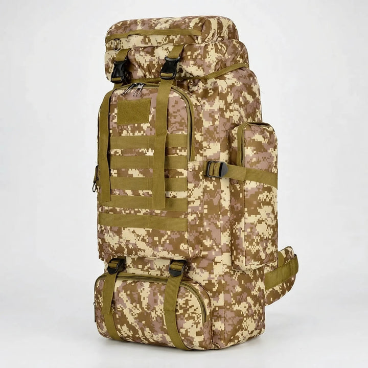 Wszechstronny plecak 80L/100L. Idealny do trekkingu, survivalu i długich wypraw turystycznych.
