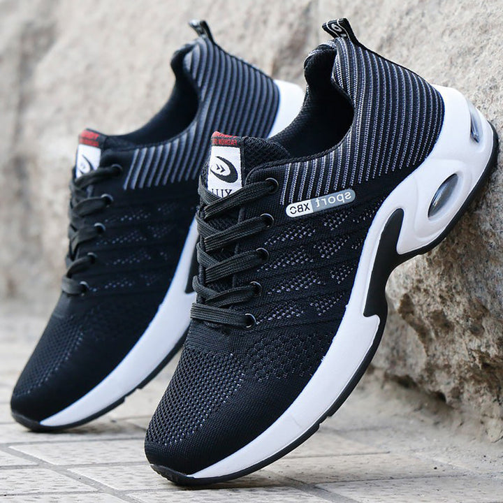 Czarne męskie sneakersy sportowe o dynamicznym designie
