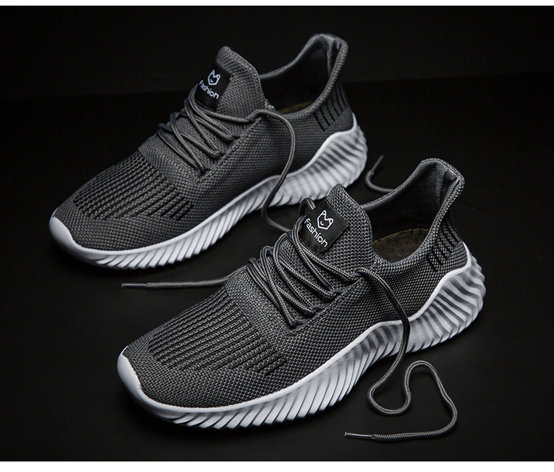 Oddychające buty męskie sportowe z siatką cholewki