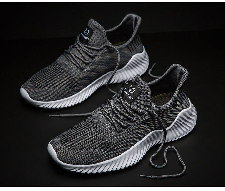 Oddychające buty męskie sportowe z siatką cholewki