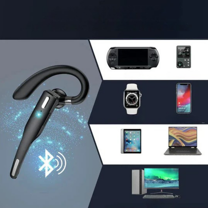 Wygodny, ergonomiczny zestaw słuchawkowy Bluetooth, bezprzewodowy do profesjonalnego użytku w call center.