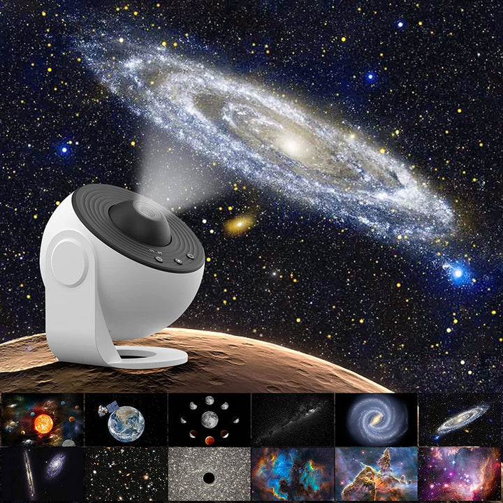 Projektor planetarium 13w1 Gwiaździste Niebo, tworzący kosmiczną atmosferę w pokoju, idealny dla dzieci i dorosłych.