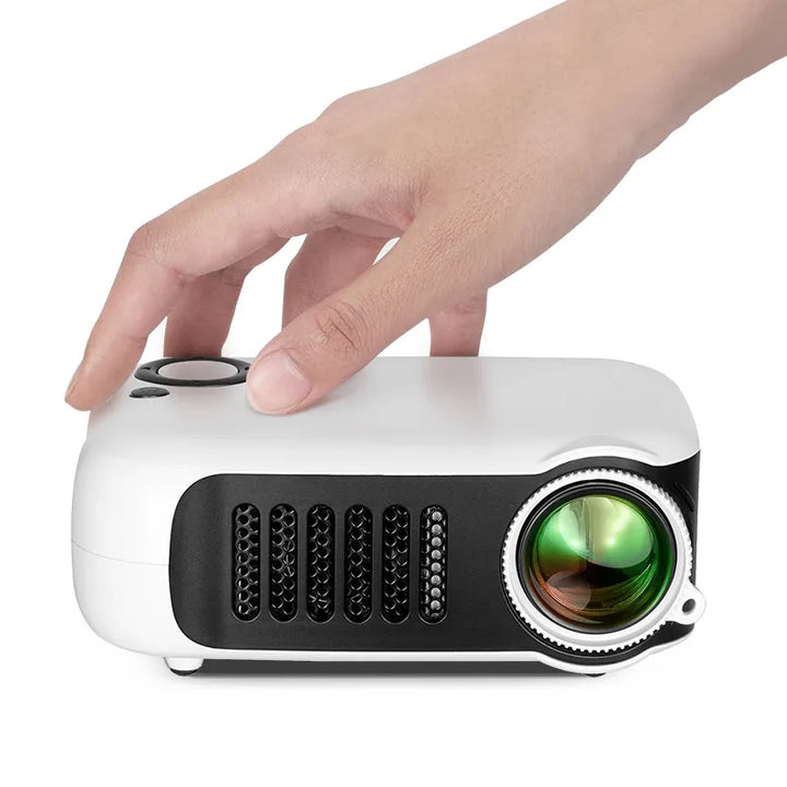Projektor Smart Full HD, przenośny, idealny do kina domowego. Kompaktowy, z bezprzewodową łącznością.