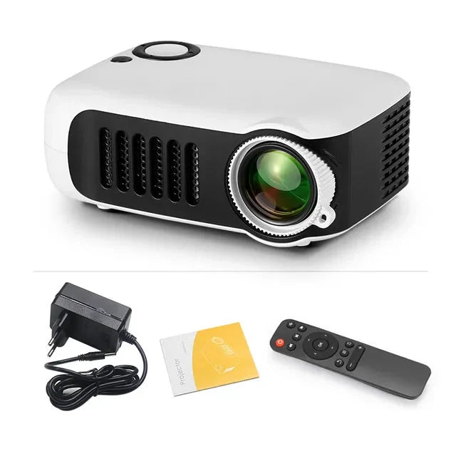 Mini projektor smart Full HD, kompaktowy i bezprzewodowy. Doskonały do prezentacji i rozrywki.