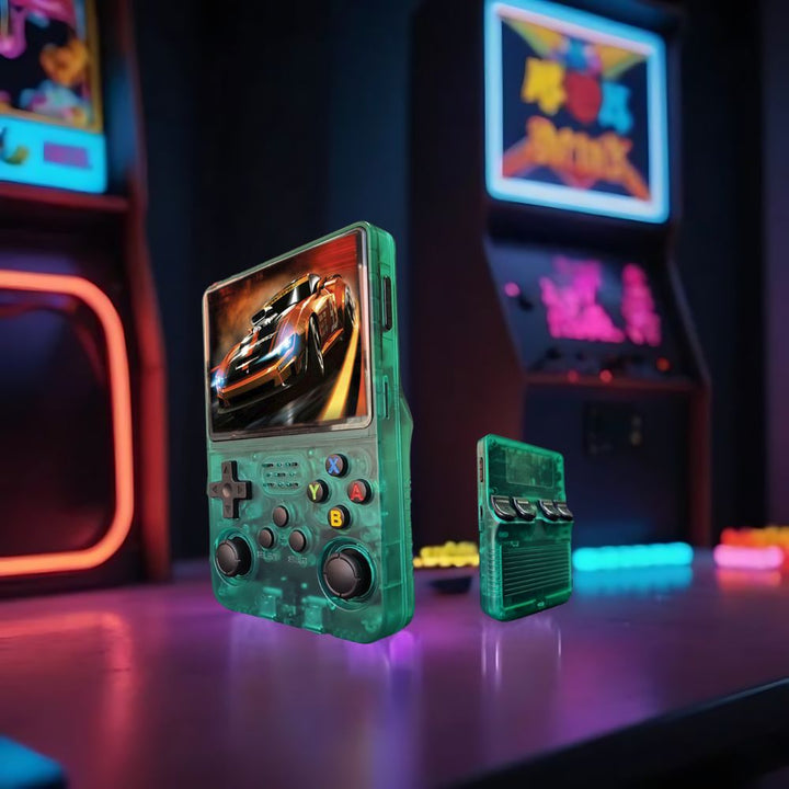 Konsola retro HD, odświeżone gry klasyczne na nowoczesnym przenośnym ekranie, mnóstwo wspomnień.