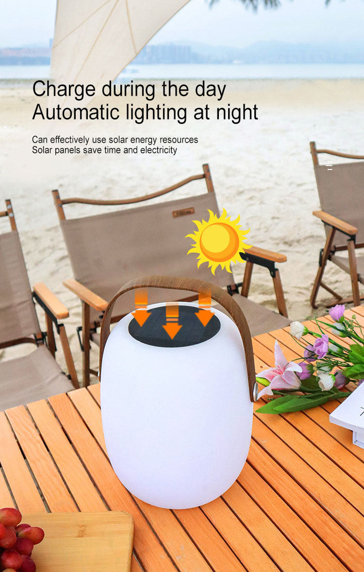 Energooszczędna lampa solarna LED, wodoodporna dekoracja ogrodu, przenośna, w formie kosza.