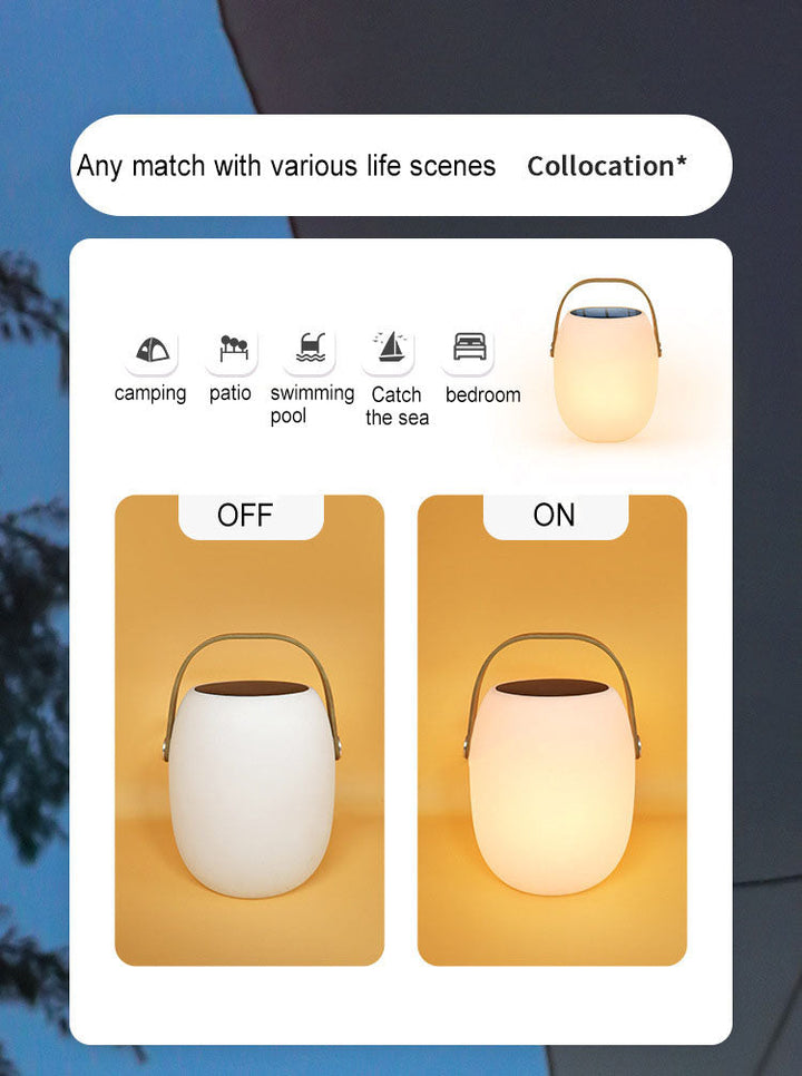 Lampa LED solarna do ogrodu, tarasu. Wodoodporny kosz z oświetleniem RGB i pilotem.