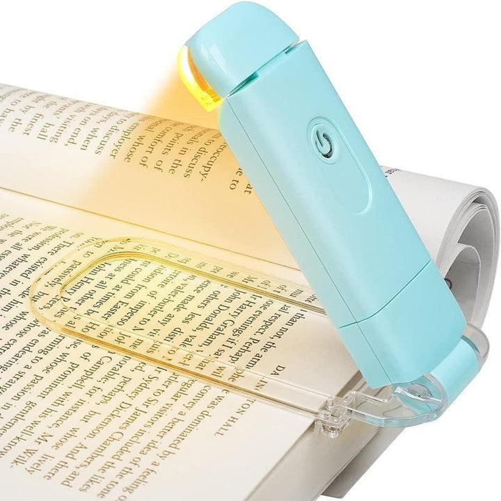Lampka LED do czytania z funkcją ochrony oczu, z akumulatorem, uniwersalna do książek i e-czytników.