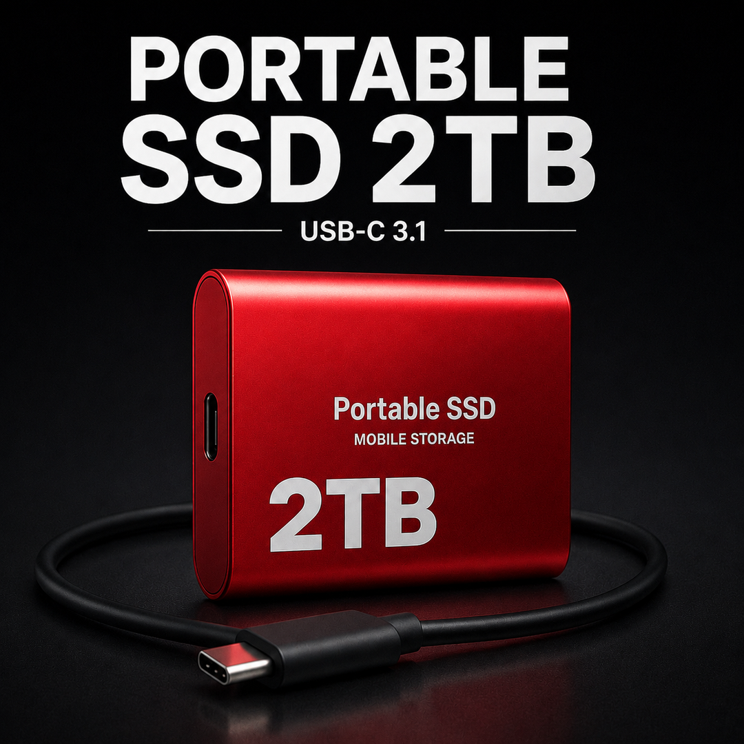 Kompaktowy, szybki dysk SSD 2TB USB-C. Idealny do przechowywania danych.