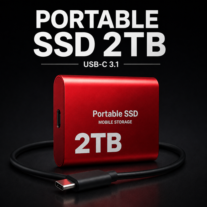 Kompaktowy, szybki dysk SSD 2TB USB-C. Idealny do przechowywania danych.