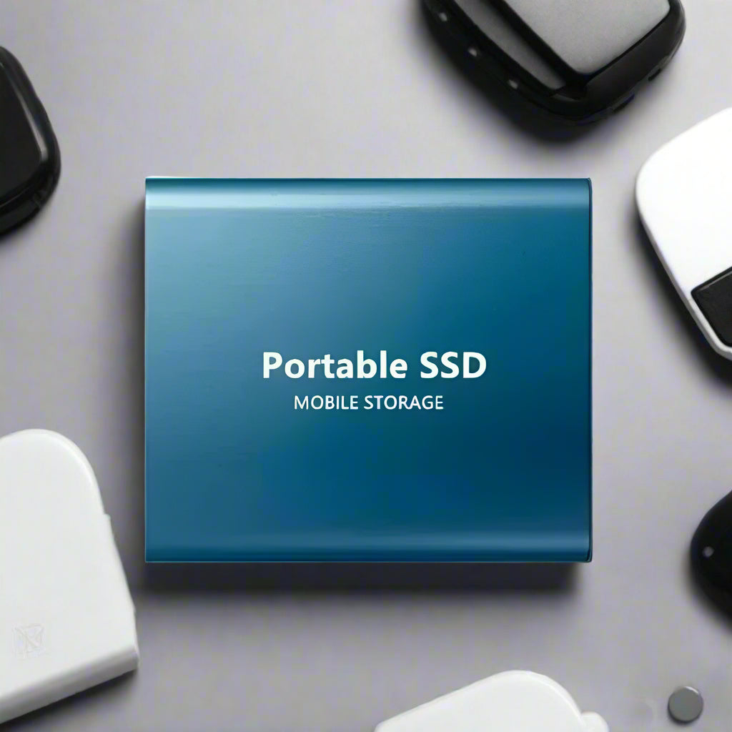 Szybki dysk SSD zewnętrzny USB, gwarantujący błyskawiczny transfer danych i bezpieczne przechowywanie dokumentów.