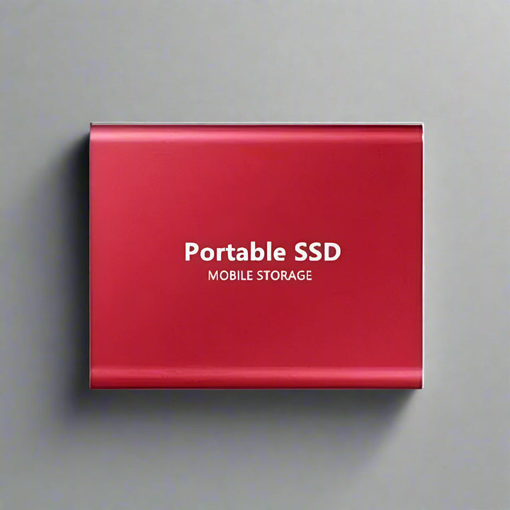 Elegancki, kompaktowy dysk SSD USB przenośny do laptopa, z dużą pamięcią i szybkim interfejsem.