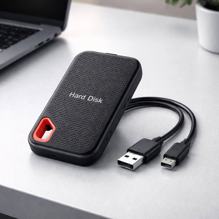 Kompaktowy, przenośny dysk SSD, elegancka elektronika, idealny do podróży.