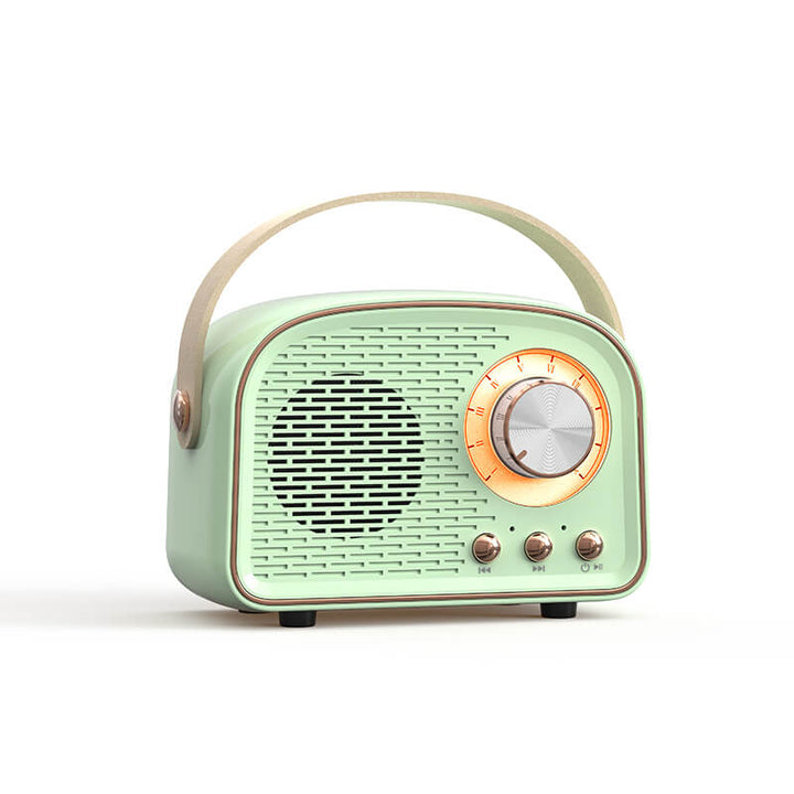 Stylowy głośnik retro Bluetooth, który doskonale wkomponuje się w wystrój wnętrza, oferując świetne audio.