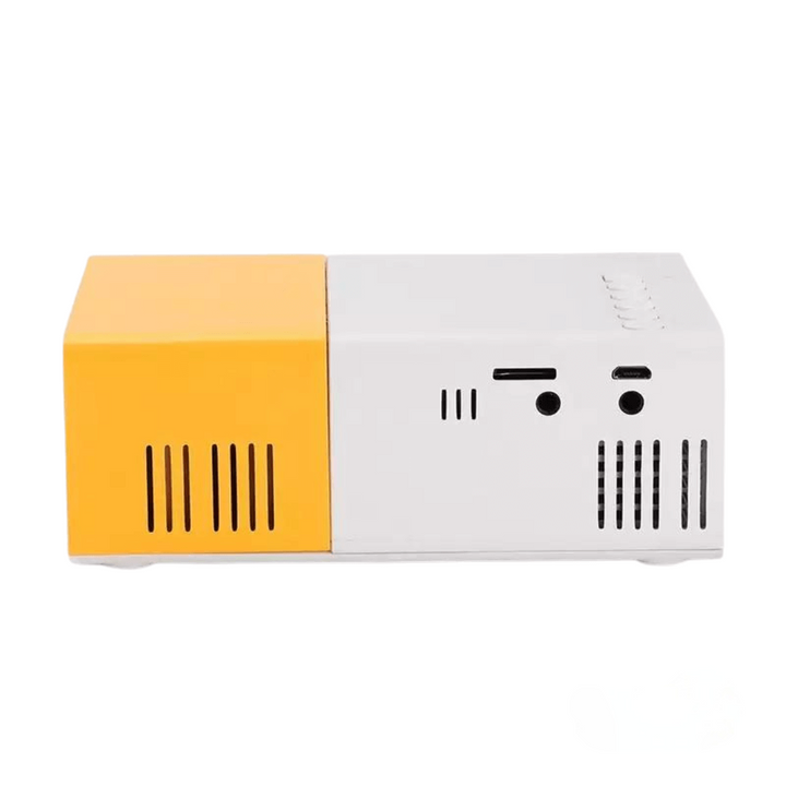 Elegancki przenośny projektor 1080P z portami HDMI i wsparciem WiFi 6. Elektronika dla domu.