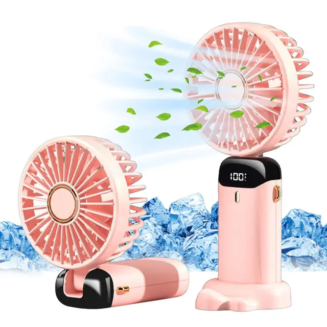 Kompaktowy wentylator biurkowy mini USB z funkcją uchwytu na telefon. Idealny gadżet do chłodzenia w biurze i domu.