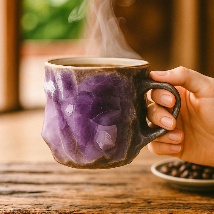 Elegancki kubek ceramiczny 350 ml na poranną kawę lub ulubioną herbatę. Ręcznie wykonany.