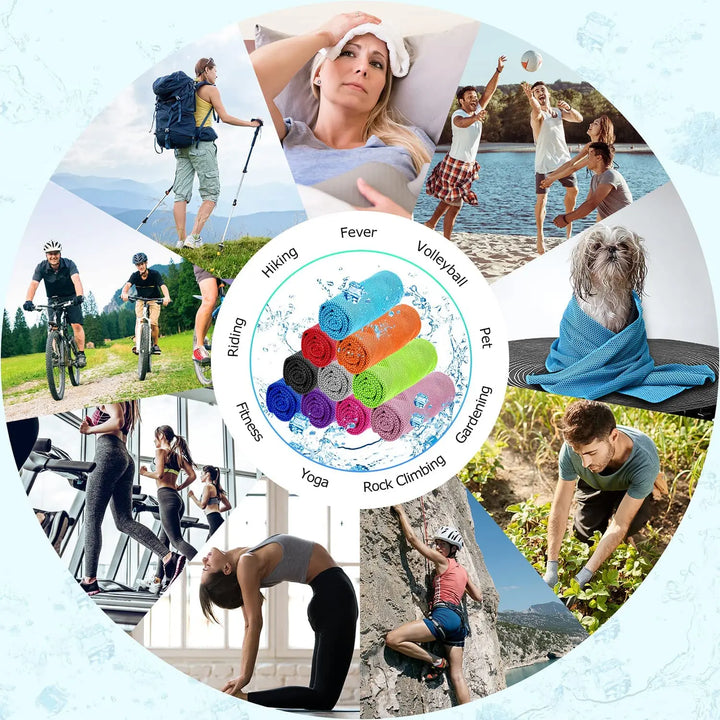 Sportowy ręcznik szybkoschnący, uniwersalny po intensywnym treningu, do fitnessu i biegania. (102 znaków)