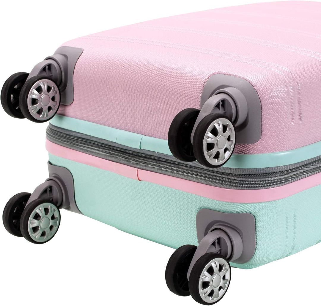 Urocza walizka podróżna "Cotton Candy" na podwójnych kółkach. Twarda, rozszerzalna i lekka. Perfekcyjny bagaż podręczny.