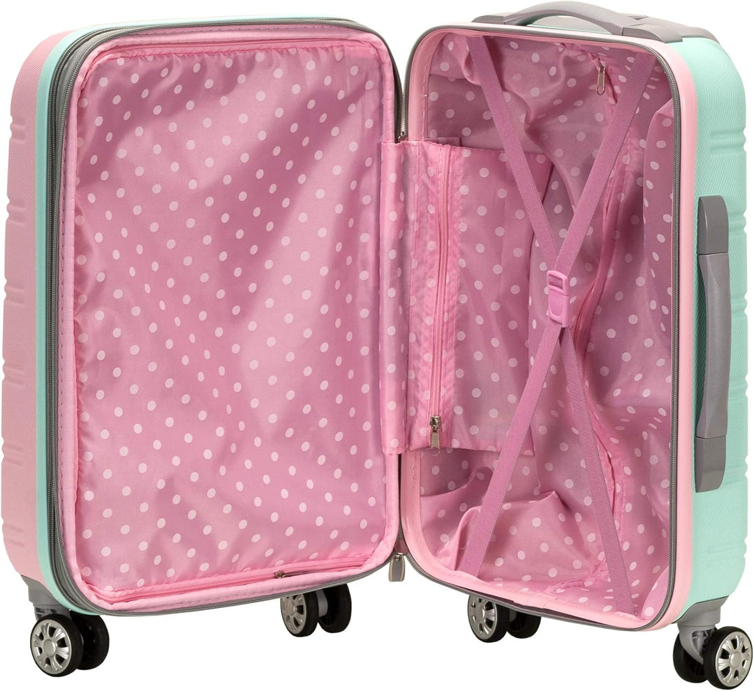 Rozszerzalna twarda walizka kabinowa "Cotton Candy" zwiększa pojemność bagażu podręcznego. Idealna na podróże.