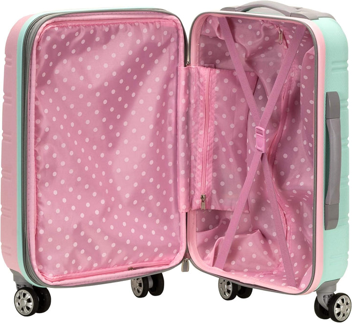 Rozszerzalna twarda walizka kabinowa "Cotton Candy" zwiększa pojemność bagażu podręcznego. Idealna na podróże.