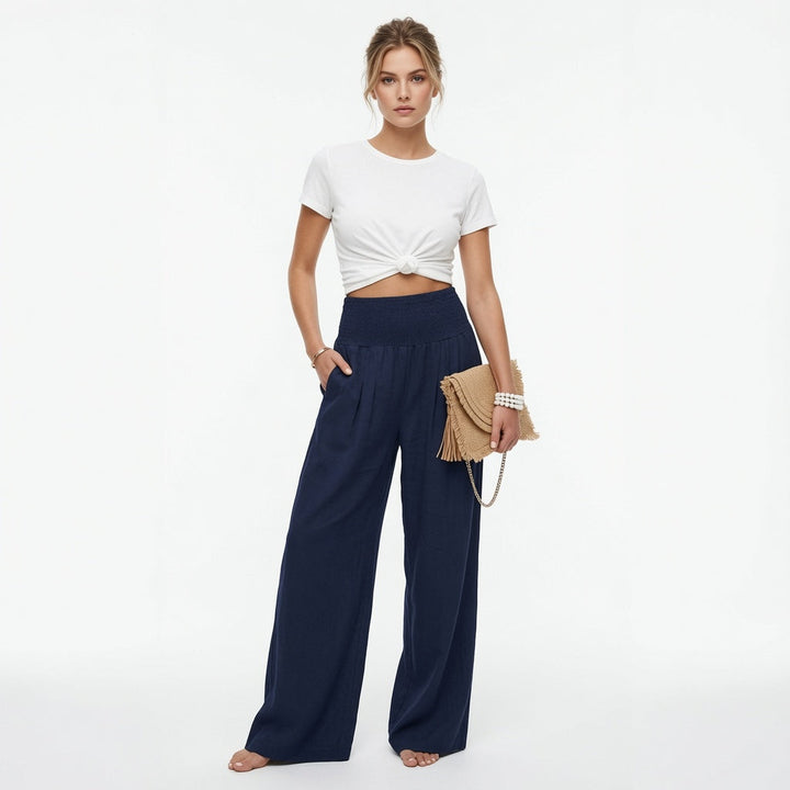 Modne spodnie damskie letnie w stylizacji casualowej