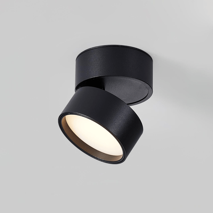 Energooszczędna, regulowana lampa sufitowa LED, nowoczesne oświetlenie, minimalistyczny styl.
