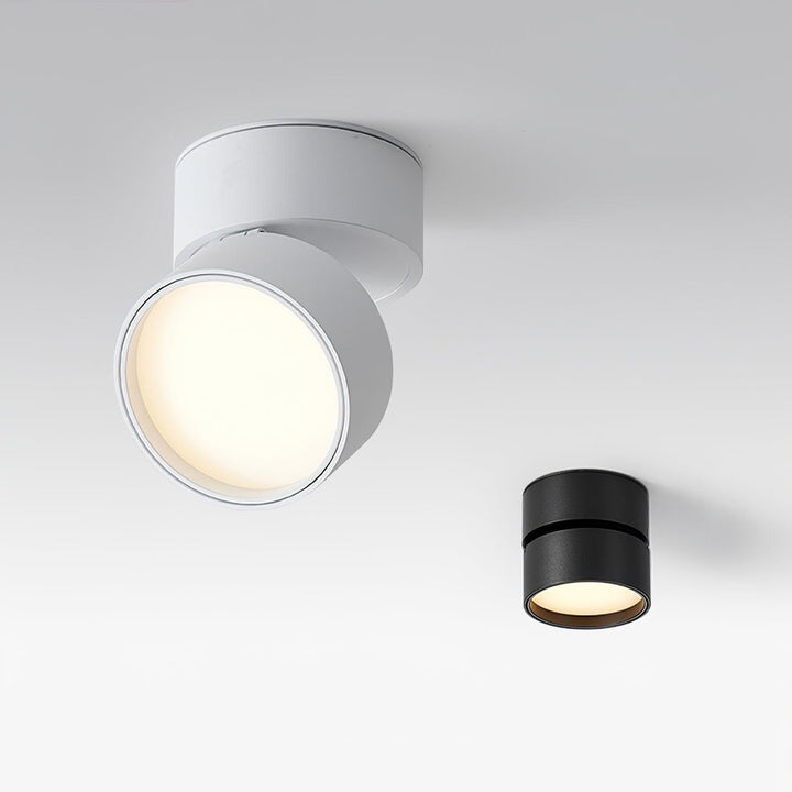 Minimalistyczna lampa sufitowa LED z aluminium, nowoczesna dekoracja wnętrz, regulowana intensywność.