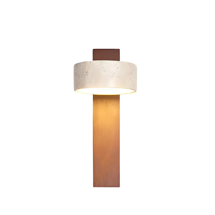Elegancki kinkiet LED z orzechowego drewna, obrotowa głowica, regulowana lampa ścienna do sypialni.