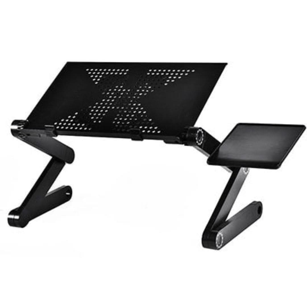 Uniwersalny, regulowany stojak pod laptopa, poprawiający ergonomię i wygodę w każdym biurze.