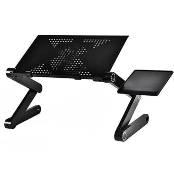 Uniwersalny, regulowany stojak pod laptopa, poprawiający ergonomię i wygodę w każdym biurze.