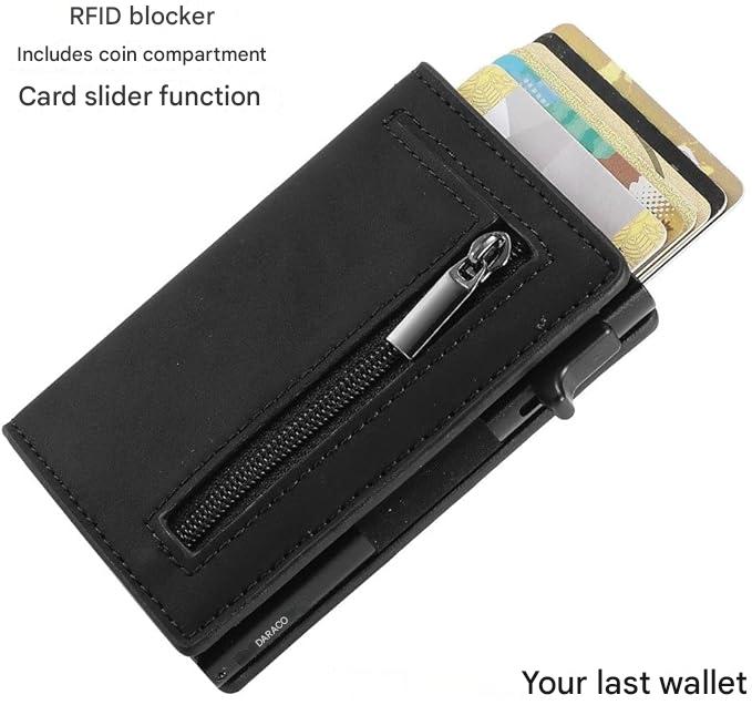 Unisex portfel rfid z aluminium idealny na karty i bilon