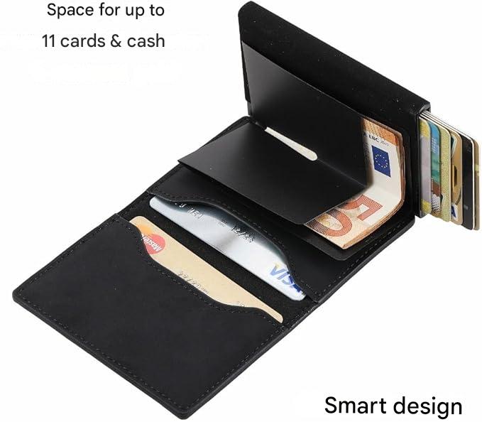 Mały portfel minimalistyczny z ochroną danych kart płatniczych