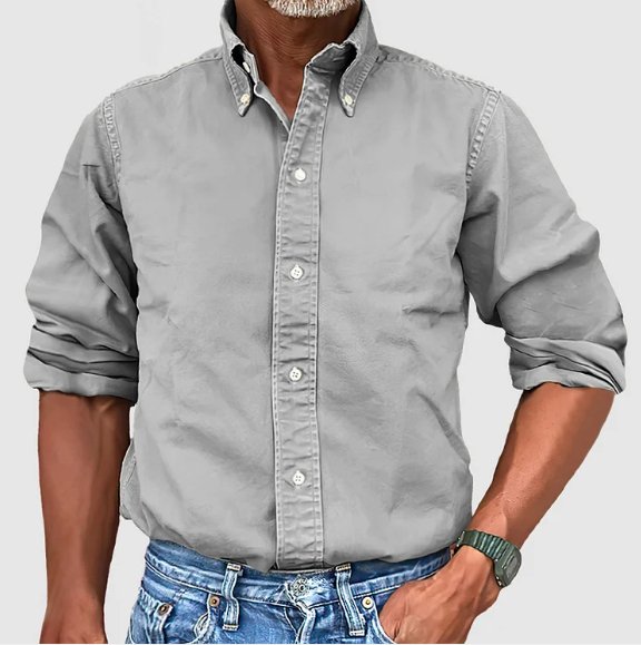 Klasyczna koszula casual Nico – zbliżenie na kołnierzyk button-down