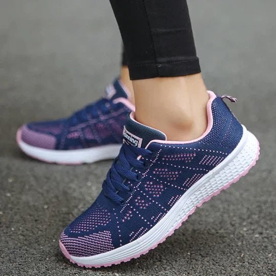 Czarne sneakersy ortopedyczne damskie, wygodne obuwie na co dzień