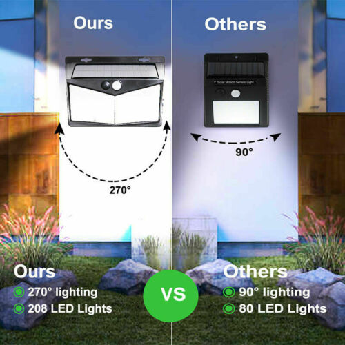 Czarna lampa solarna LED poprawiająca bezpieczeństwo wokół domu